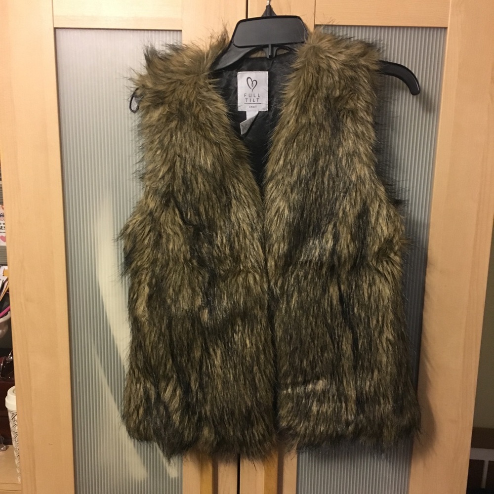 Faux fur vest